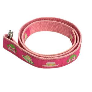 Douglas Paquette Women's Pink Canvas Belt With Silver Hardware Colored Hats L